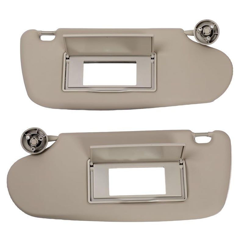 HIMIKI Left Driver & Right Passenger Side Sun Visor with Mirror Sunvisors Replacement for Ram 1500 2500 3500 2002 2003 2004 2005 2006 2007 2008 2009 02 03 04 05 06 07 08 09 Beige - Image 2
