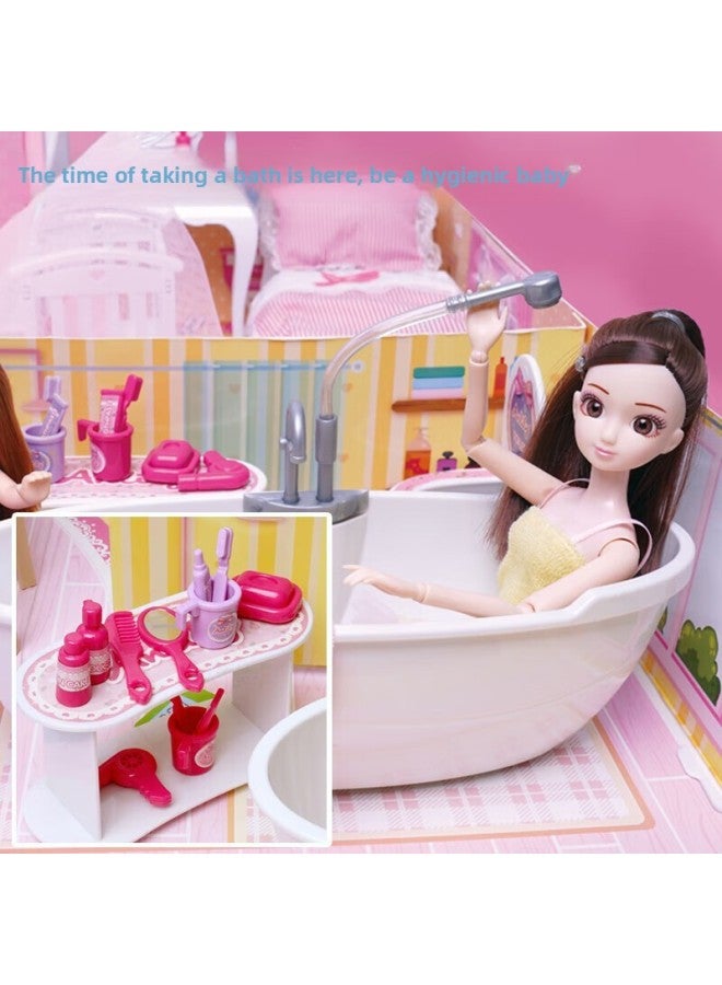 Anliba Biyang Doll Suit Big Gift Box Portable Dress-up Doll Girls' Toy Children's Birthday Gift-Color:Barbie Love Cute Pet Beauty Shop 66066 - Image 5