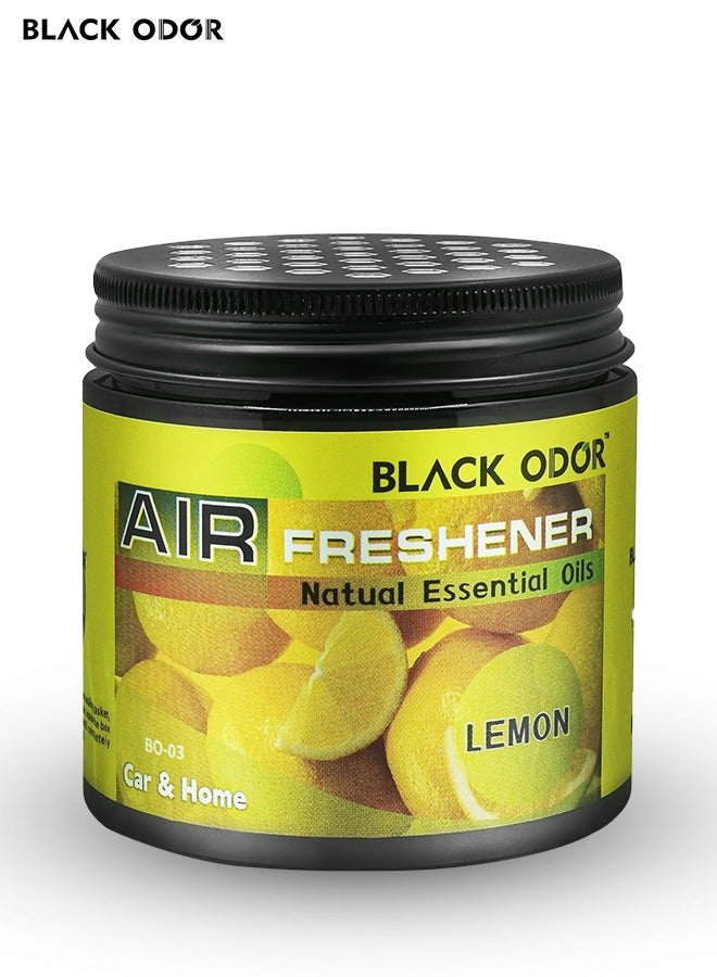 BO-03 Black Odor Lemon Scent Air Freshener - Natural Essential Oil Formula - Compact Design for Cars, Homes, and Offices - Image 1