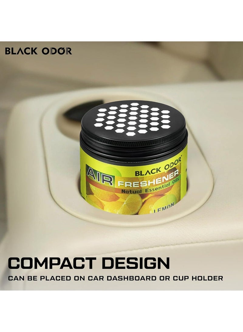 BO-03 Black Odor Lemon Scent Air Freshener - Natural Essential Oil Formula - Compact Design for Cars, Homes, and Offices - Image 4