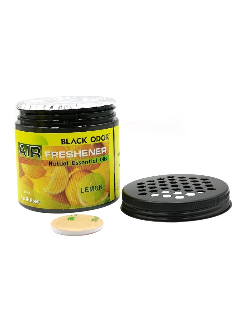 BO-03 Black Odor Lemon Scent Air Freshener - Natural Essential Oil Formula - Compact Design for Cars, Homes, and Offices - Image 3