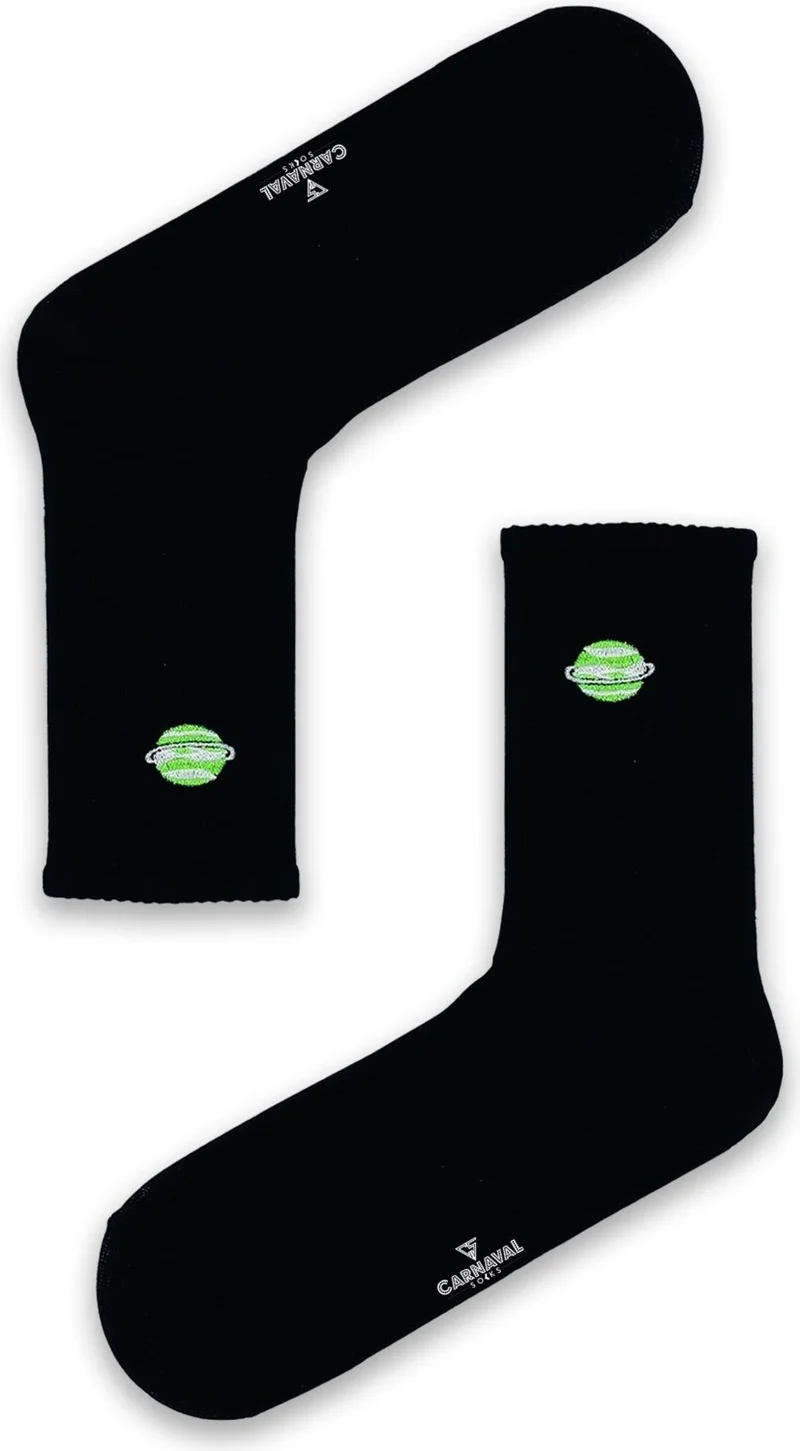 كارنافال سوكس Embroidered Planet Pattern Colorful Sports Socks