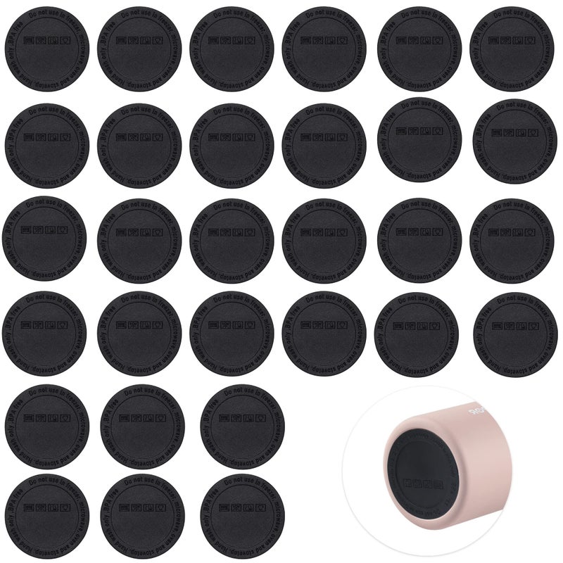 HOYDATE Rubber Bottoms for Sublimation TumblersProtective AntiSlip Silicone Bottoms with Adhesive for Skinny Tumblers Thermal BottleMason Jars 56mmx30Pcs