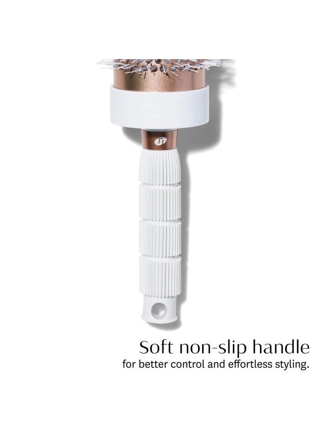 T3 Micro Volume Round Hair Brush CeramicCoated Barrel Vented Round Brush for Blow Drying Heat Resistant Bristles, White/Rose Gold  - Image 5
