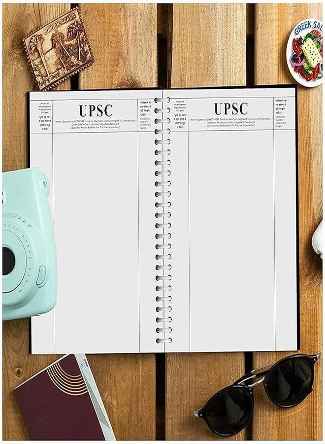 UPSC Mains Answer Sheet Spiral Notebook, A4 Size, 200 Pages, 80 GSM Paper, Unruled, Pack of 1 - Image 3