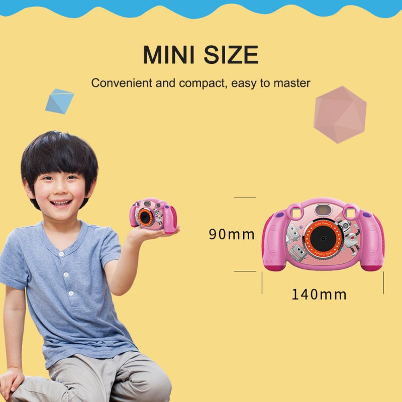 Kids Camera: Pink Sturdy Shatterproof Dust-proof Portable Device - Built-in Holiday Photo Frames Easy-to-use Video Recorder for 4-10 Years Old Kids Outdoor Indoor Use - Image 2