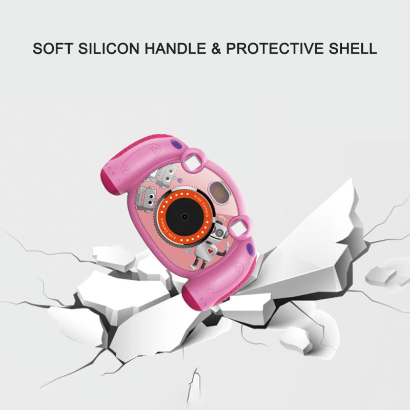 Kids Camera: Pink Sturdy Shatterproof Dust-proof Portable Device - Built-in Holiday Photo Frames Easy-to-use Video Recorder for 4-10 Years Old Kids Outdoor Indoor Use - Image 5