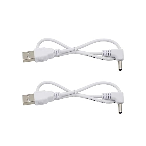 PDEEY 1FT Short Power Cord for Ring Stick up Cam Plug-in Security Camera, Charging Cable DC Barrel Plug (2-Pack) - Image 1
