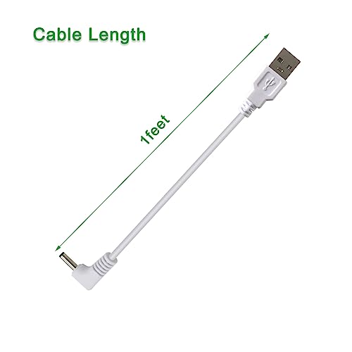 PDEEY 1FT Short Power Cord for Ring Stick up Cam Plug-in Security Camera, Charging Cable DC Barrel Plug (2-Pack) - Image 2