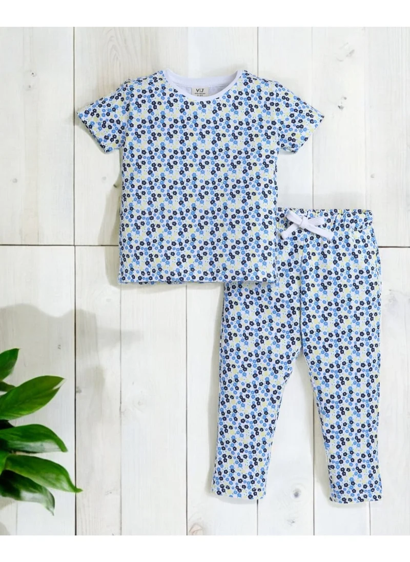 Victor And Jane  Victor and Jane - All-Over Printed T-shirt and Pyjama Set for Women | Best Price UAE