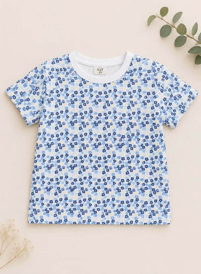 Victor And Jane  Victor and Jane - All-Over Printed T-shirt and Pyjama Set for Women | Best Price UAE