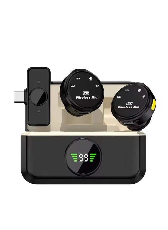 Wireless Lavalier Microphone New Q8 , One to Two Magnetic Buckle For Android iPhone Recording Microphone TikTok Live Broadcast - Image 1