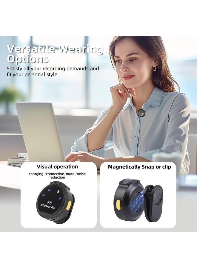 Wireless Lavalier Microphone New Q8 , One to Two Magnetic Buckle For Android iPhone Recording Microphone TikTok Live Broadcast - Image 5