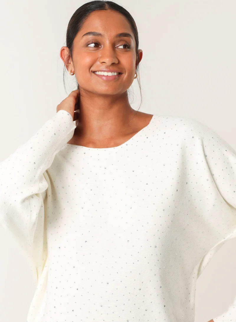 Blue Vanilla Jumper With Silver Rhinestones