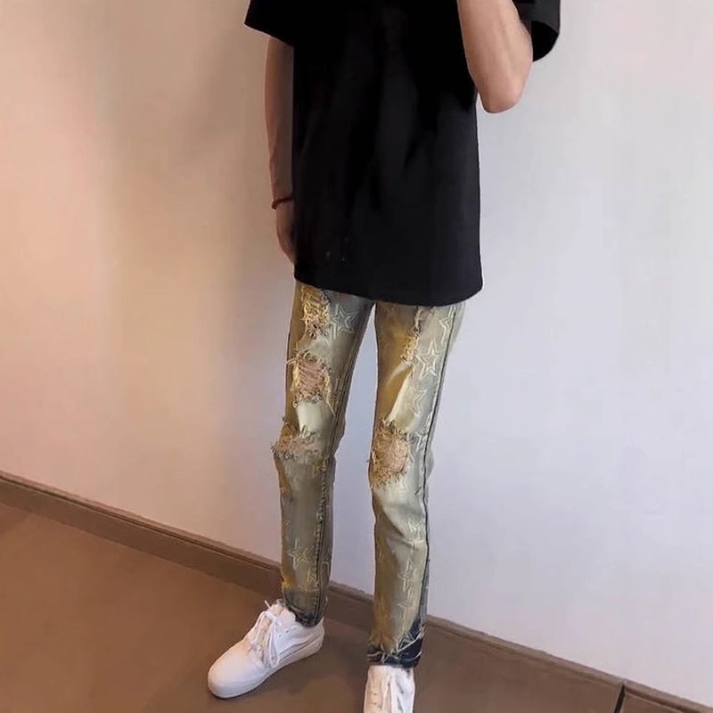 Unisex Casual Daily Denim Jeans - Image 3