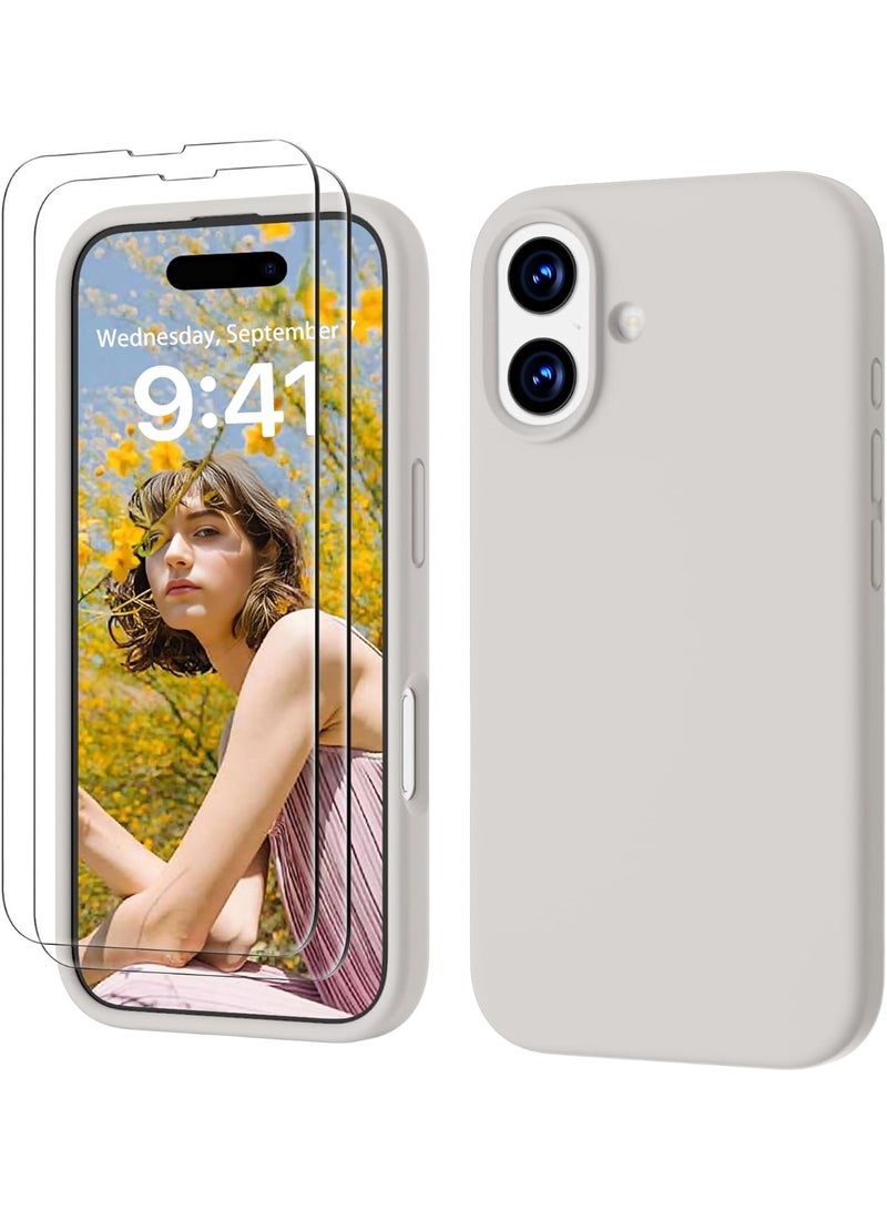 JOMILA iPhone 17 Case Premium Liquid Silicone Cover with 2-Pack Full HD 9D Tempered Glass For iPhone 17 Soft Touch Anti-Scratch with Microfiber Lining Cover For iPhone 17 6.3-inch - Image 1