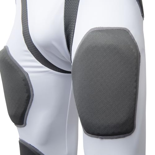 CHAMPRO Tri Flex 7-Pad Girdle Football Pants, White, Adult Medium (FPGU7AWM) - Image 3