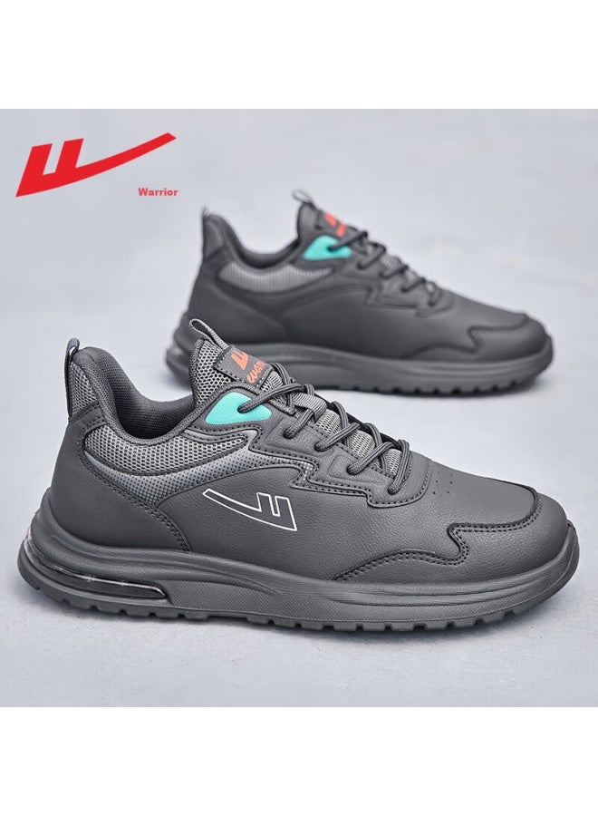 Warrior Official Sports Shoes For Men, Autumn And Winter Air Cushion Shock-absorbing Versatile Running Shoes, Waterproof Casual Shoes For Men, Gray, Size 41 - Image 5