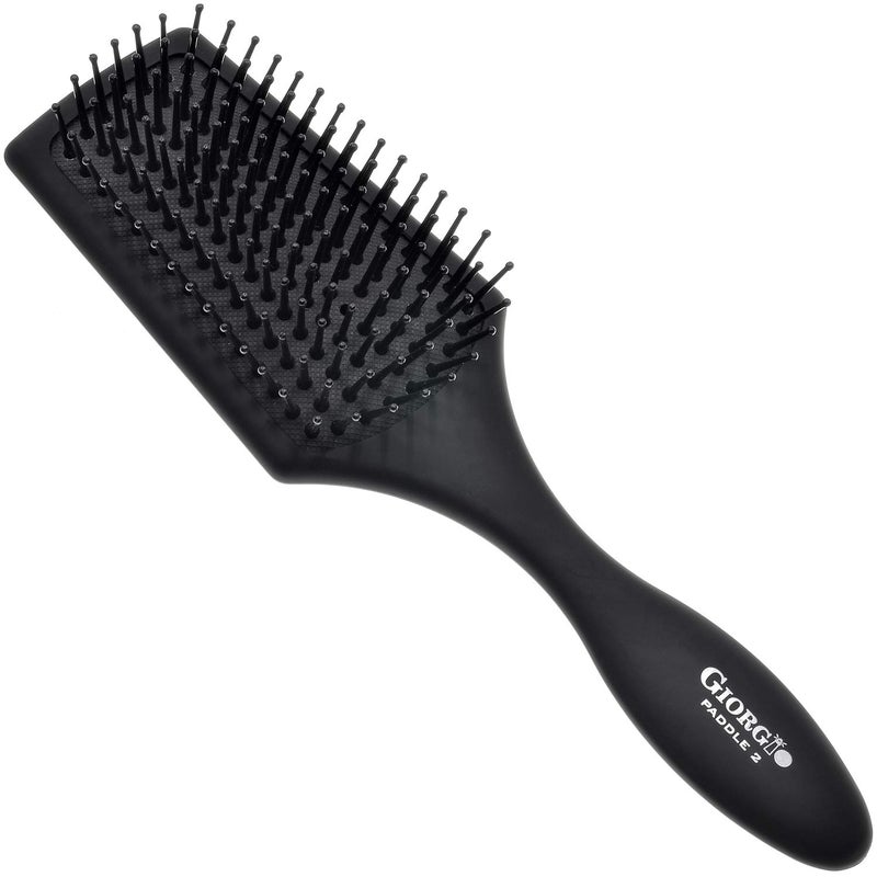 Giorgio Detangling Air Cushion Brush for Men and Women Small Ball Tip Tourmaline Bristles AntiStatic for Hair Styling and Blow Drying