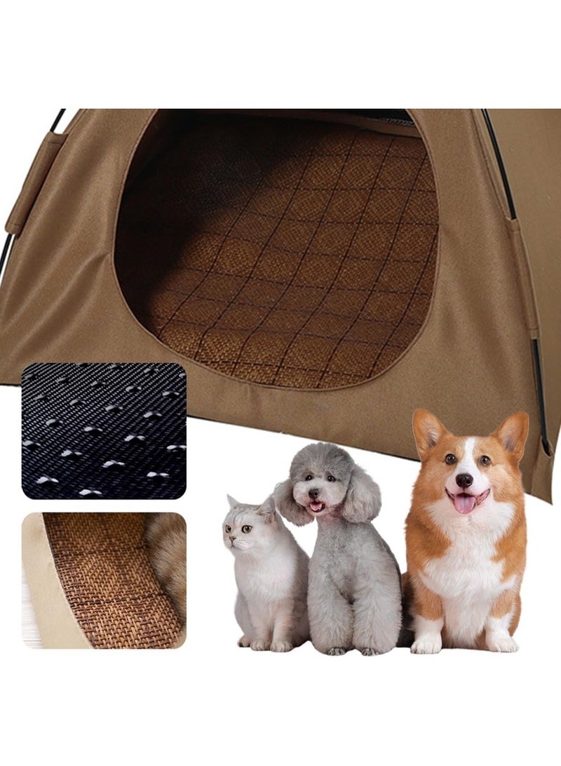 خيمة قطط مريحة - خيمة قطط خفيفة الوزن وقابلة للطي مع بطانة داخلية ناعمة وقماش مقاوم للخدش وتصميم سهل التنظيف - مأوى خصوصية محمول للقطط والقطط الصغيرة التي تعيش في الداخل - Image 5