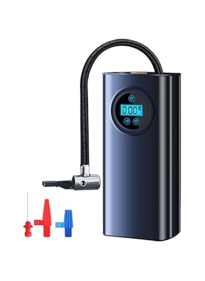 TRASSLE Car Air Pumps,Car Tyre Inflator Air Compressor,Tyre Inflator Cordless,Accurate Pressure LCD Display Digital Pressure Gauge with Light,Fast Inflation for Car,Motorcycle,E-bike,Ball  - Image 1