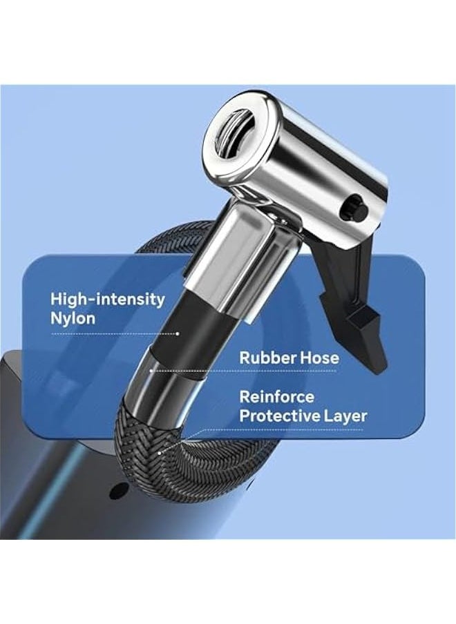 TRASSLE Car Air Pumps,Car Tyre Inflator Air Compressor,Tyre Inflator Cordless,Accurate Pressure LCD Display Digital Pressure Gauge with Light,Fast Inflation for Car,Motorcycle,E-bike,Ball  - Image 4