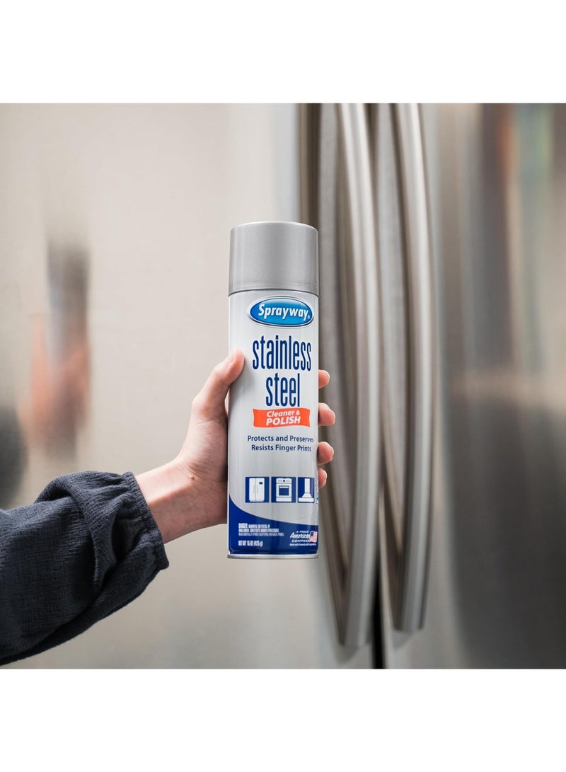 Sprayway Water-Based Stainless Steel Cleaner, 15 Fl Oz (Pack of 1) - Image 2