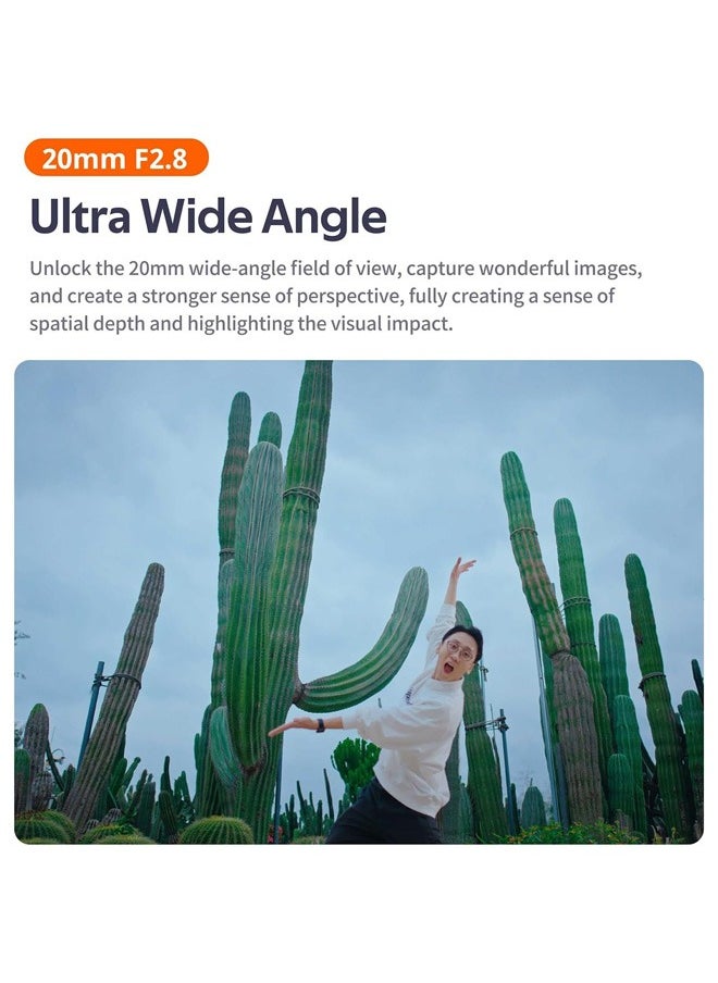 VILTROX - VILTROX 20mm f2.8 FE, 20mm f/2.8 e-Mount Full Frame AF Lens for Sony e Mount, Prime Wide Angle Lens for Sony e Mount a7cr a7cii a7c a6700 zv-e100 a6600 a6400 a7iv a7iii - Image 1