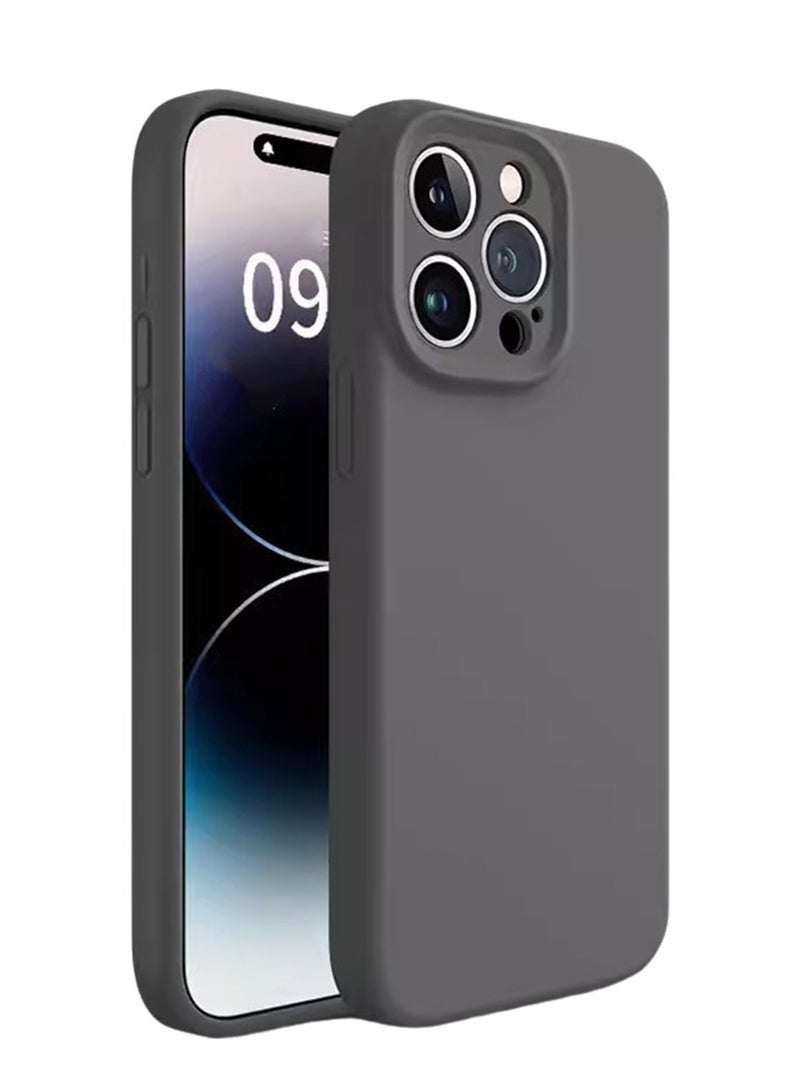Liquid silicone Apple phone case solid color simple fine hole lens phone case suitable for iPhone 13/iphone 14/iphone 15 - Image 1