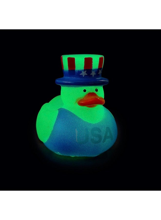 Fun Express Mini Glow-in-The-Dark Patriotic Rubber Ducks - 24 Pc - Image 1