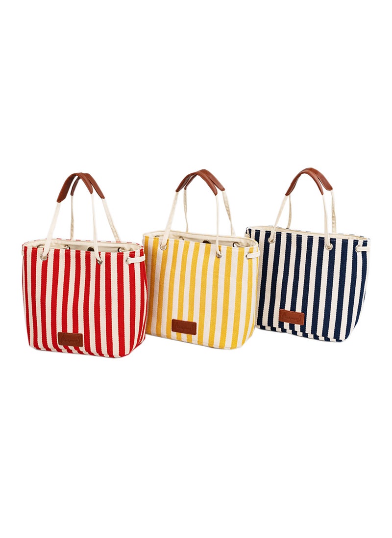 Anemoss - Women Tote Bags, 2-in-1 Hand and Shoulder Bag, Magnetic Closure Large Capacity, Striped Desgin Handbag, Crossbody Travel Bag, Gifts for Women and Girls - Image 1