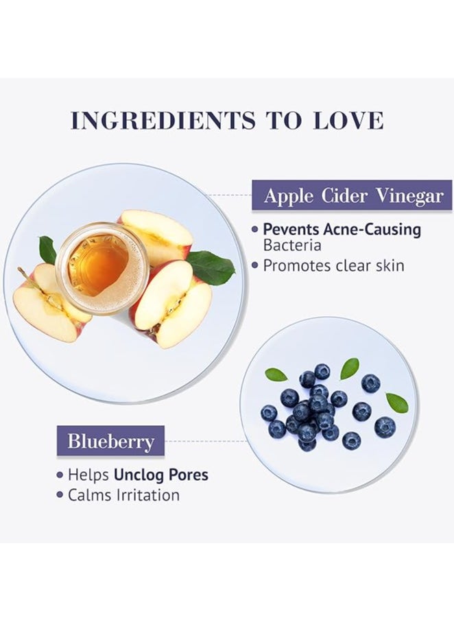 Good Vibes good Vibes Apple Cider Vinegar and Blueberry Anti Acne Smoothie Cleanser - Help unclog pores & remove skin impurities - Sulphates & Parabens Free 45 g  - Image 3