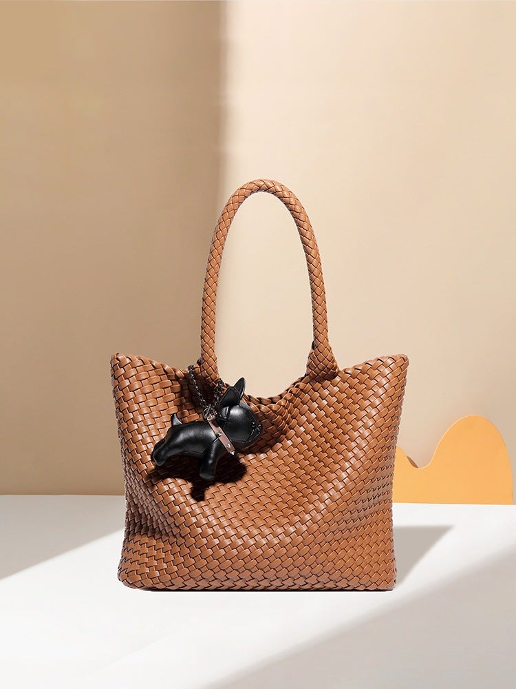 [ Exclusive] Hand-Woven Shoulder Bag Vintage Tote Bag New Casual Large-Capacity Handbag - Image 2