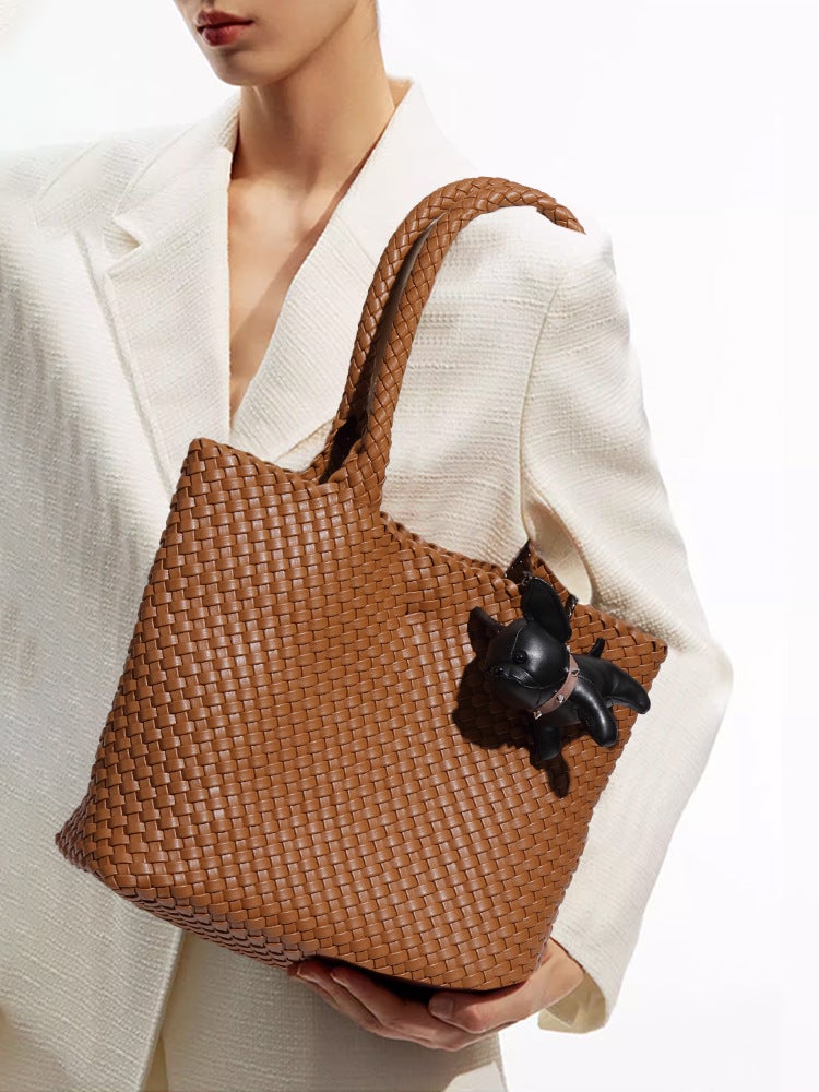 [ Exclusive] Hand-Woven Shoulder Bag Vintage Tote Bag New Casual Large-Capacity Handbag - Image 4