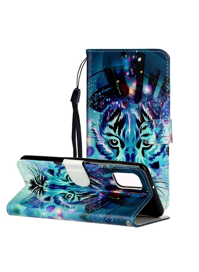 إيروريكس جراب لهاتف Samsung Galaxy A02s من الجلد الصناعي المنقوش بالزيت مع حامل وفتحات للبطاقات ومحفظة - Image 1