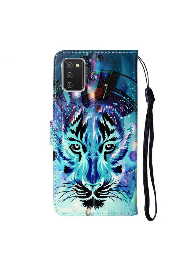 إيروريكس جراب لهاتف Samsung Galaxy A02s من الجلد الصناعي المنقوش بالزيت مع حامل وفتحات للبطاقات ومحفظة - Image 3