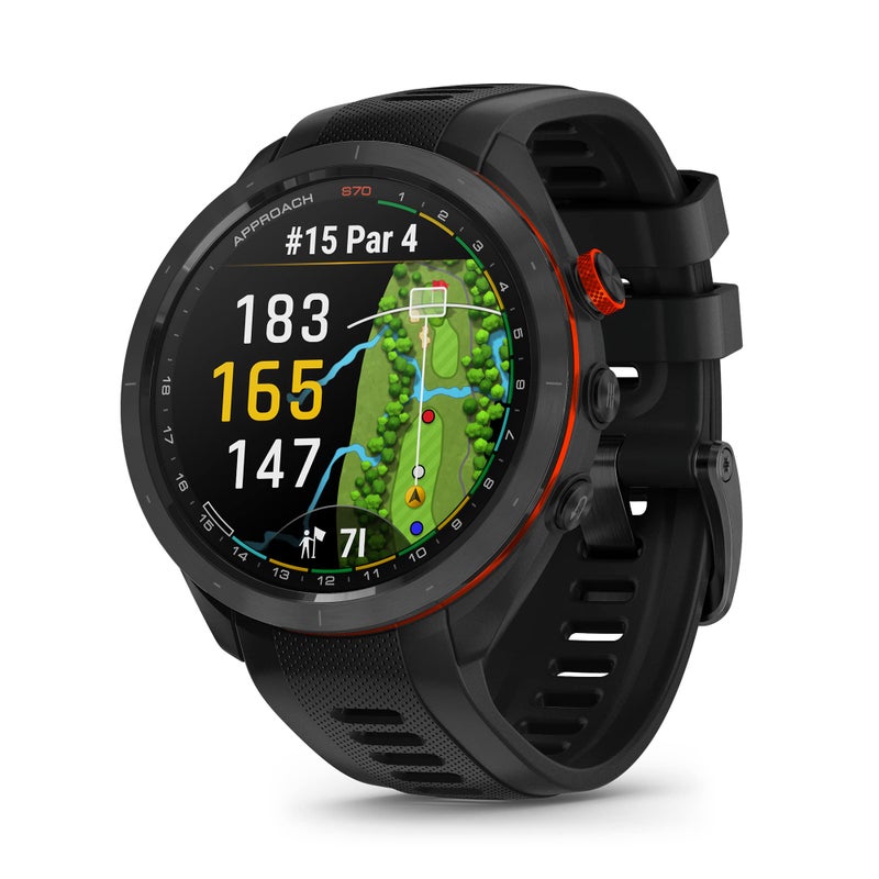 GARMIN ساعة غارمين أبرودش S70، 47 مم، ساعة جولف GPS متميزة، سوداء - Image 2