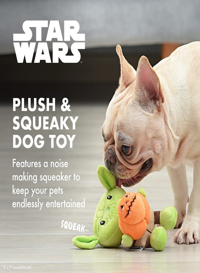 STAR WARS Halloween Yoda Pumpkin Plush Squeaky Dog Toy - A Chewy Pet Stuffed Animal for Small & Medium Breeds, Fun Gift & Halloween Toy, 6 Inch - Image 3