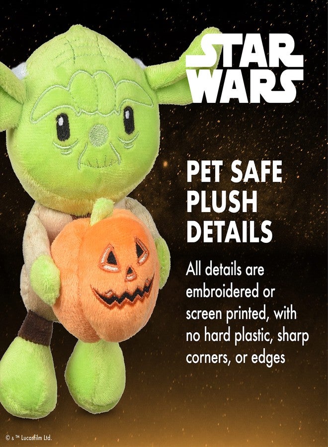 STAR WARS Halloween Yoda Pumpkin Plush Squeaky Dog Toy - A Chewy Pet Stuffed Animal for Small & Medium Breeds, Fun Gift & Halloween Toy, 6 Inch - Image 4