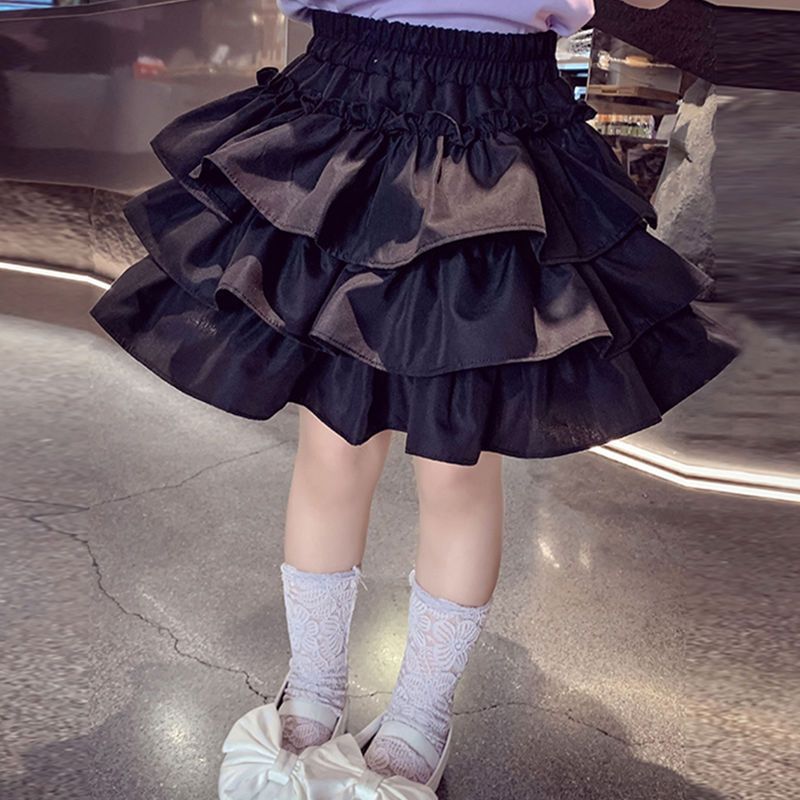 Children'S Pleated Cake Skirt Girl'S White Half Skirt Year-Old Girl'S Ponte Skirt Princess Skirt Trend - Image 4