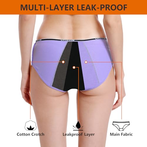 Mesachy Teens Girls Period Underwear Kids Period Panties Menstrual Leakproof Protective Underwear for Teens Cotton Briefs - Image 3
