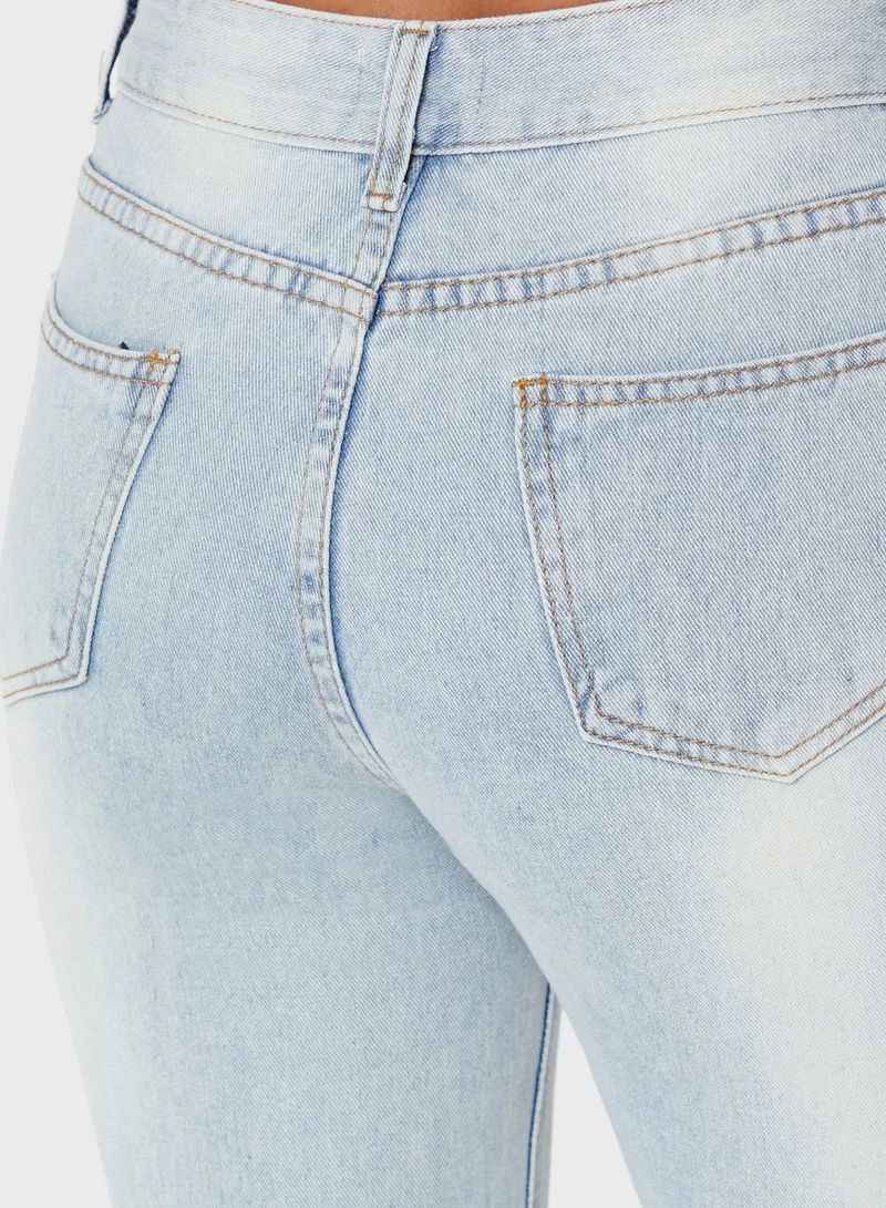 Ginger Slit Knee Boyfriend Jeans