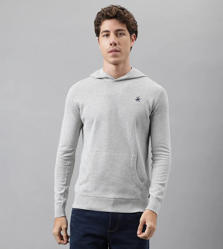 بيفرلي هيلز بولو كلوب هودي بأكمام طويلة مطرز بشعار