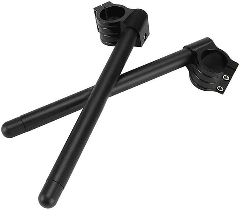 venveal Heart Horse 7/8" Motorcycle CNC Aluminum Fork Tube Clip-on Handlebar - 37MM Black - Image 4