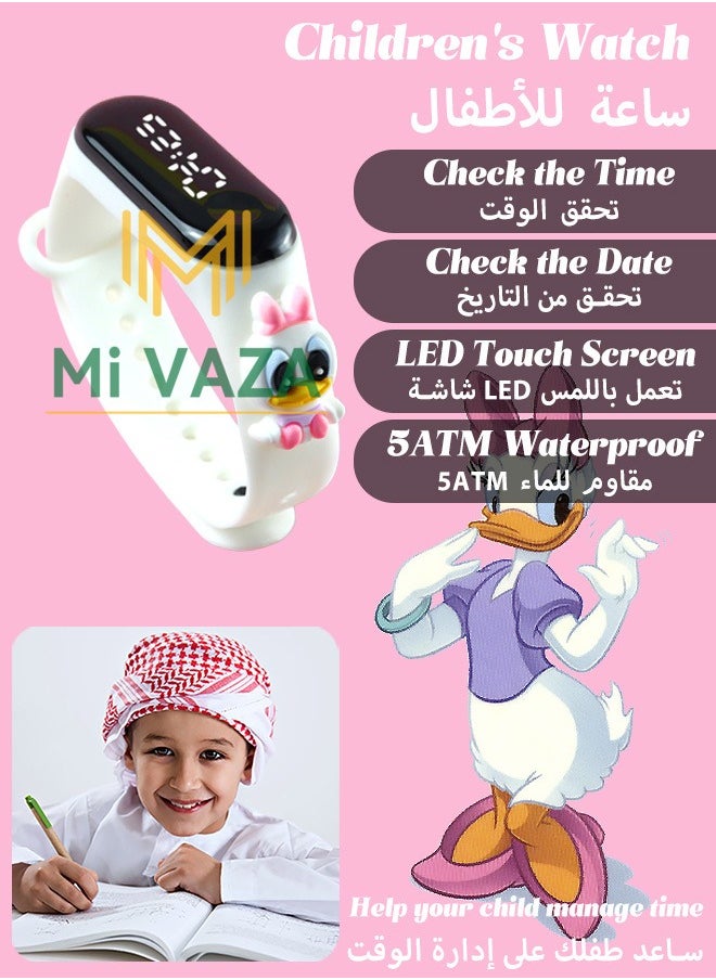 Mi VAZA M3 Cartoon Children's LED Electronic Waterproof Touch Watch - Cartoon Gifts for Children - Digital Sports Toddler Daily Waterproof LED Design 