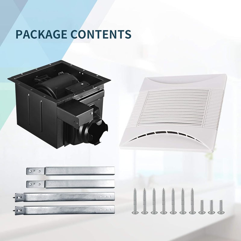 Tech Drive Super-Quiet 70 CFM, 0.3 Sone Bathroom Ventilation and Exhaust Fan (70CFM) - Image 5