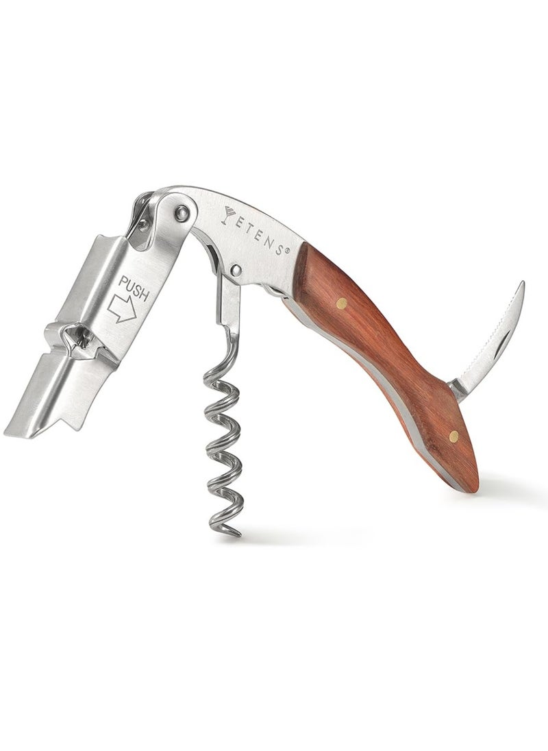 Wine Waiter Corkscrew Opener With Foil Cutter for Wine Bottles