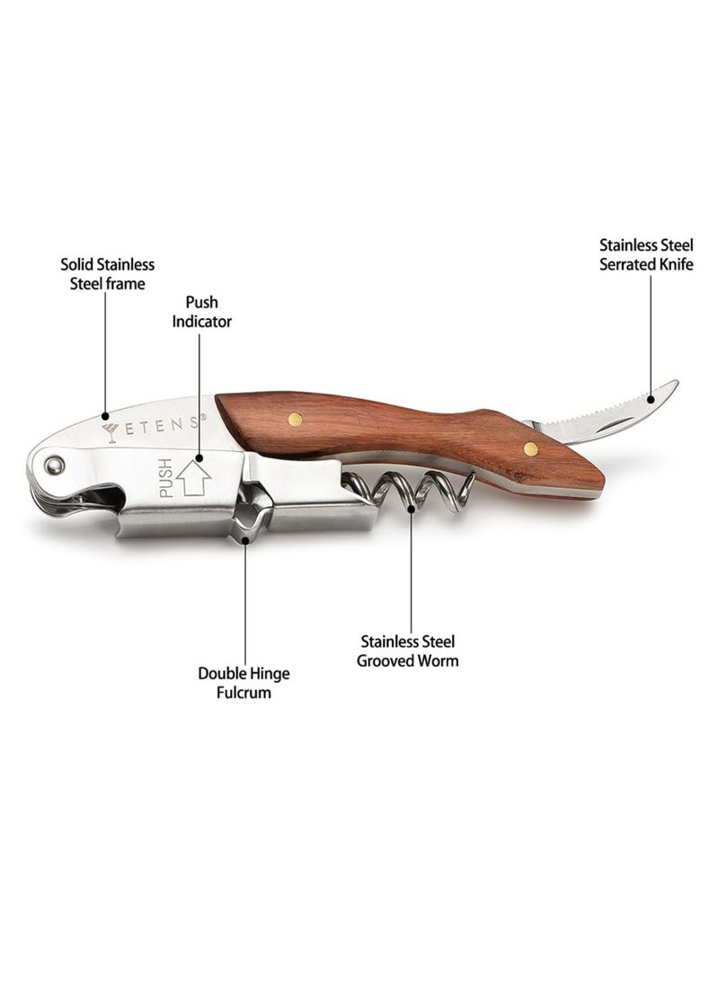 Wine Waiter Corkscrew Opener With Foil Cutter for Wine Bottles