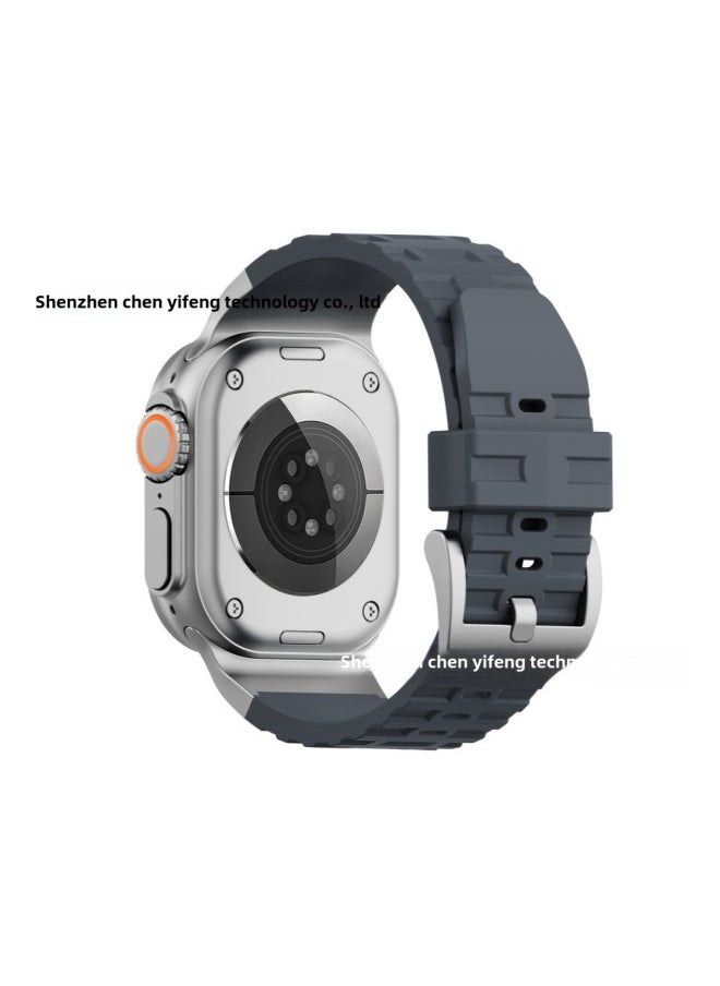 Generic Popular Apple Watch Strap Suitable For IWatch S10 Watch Strap Ultra1/2 Silicone Strap-Color:38/40/41mm-cloud Gray  - Image 5