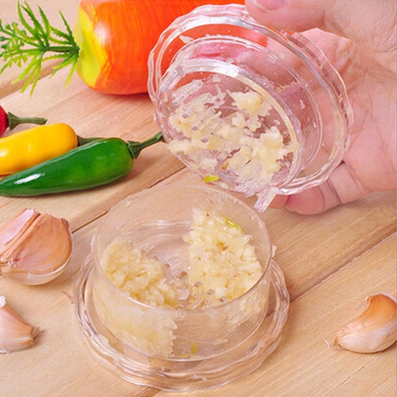 Turutu Transparent Manual Garlic Twist, Multi-Functional Mincer & Grinder for Garlic, Onion, Ginger, Herbs, Nuts, Impact Resistant Kitchen Gadget & Home Accessory - Image 3